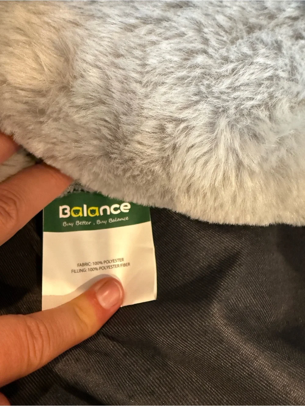 Balance Washable Round Plush Faux Fur Pet Bed Cat / Small Dog